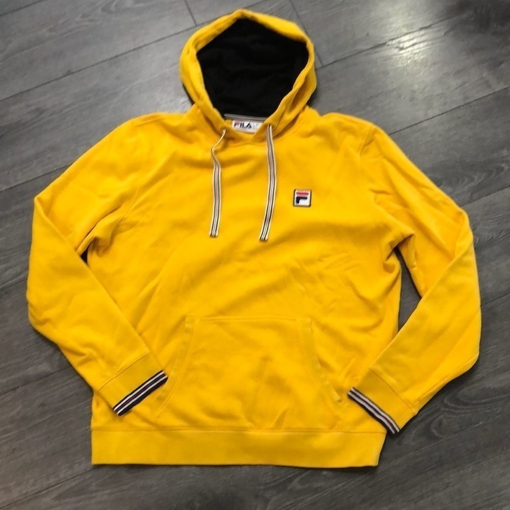Fila hoodie yellow size large